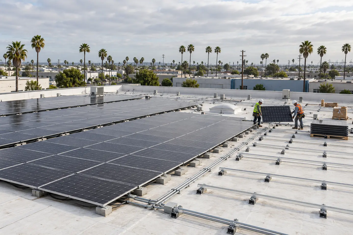 AI progress illustration for Sunset Solar Works