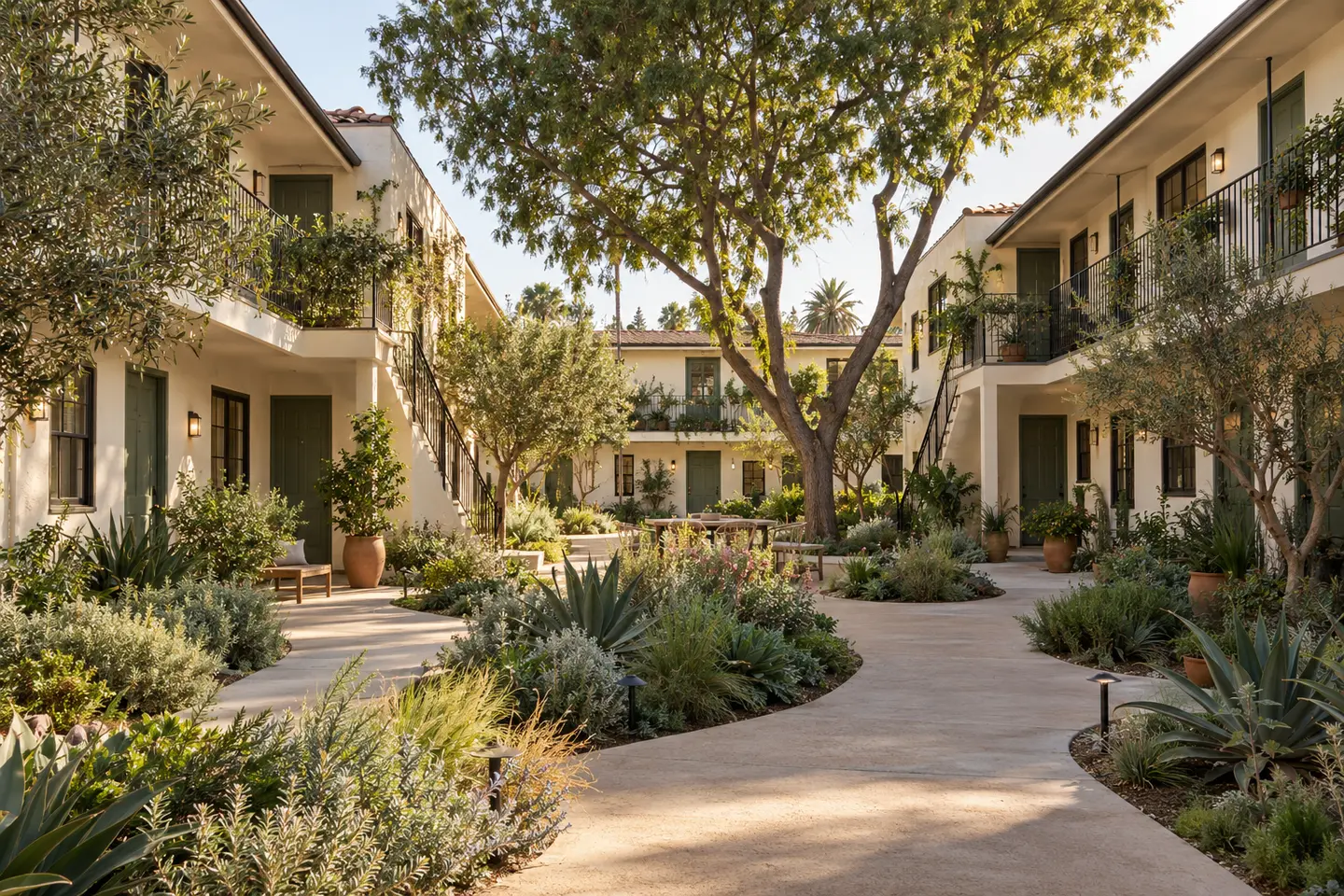 AI concept illustration for The Courtyard at West Adams